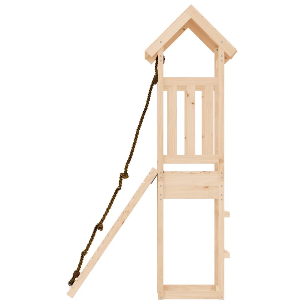 Casa de juegos con pared de escalada madera maciza pino
