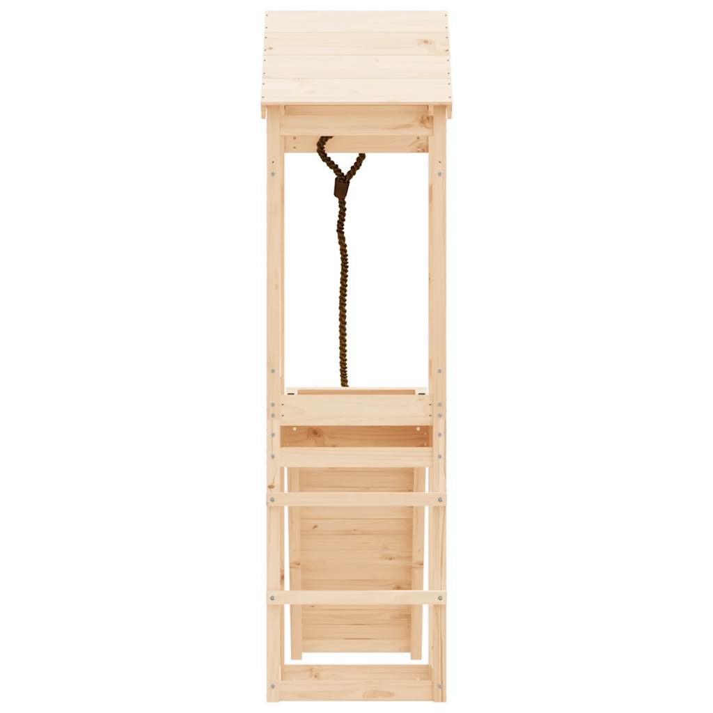 Casa de juegos con pared de escalada madera maciza pino
