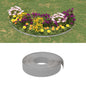 Bordura de jardín polietileno gris 10 m 10 cm