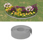 Bordura de jardín polietileno gris 10 m 10 cm