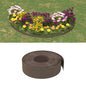 Bordura de jardín polietileno gris 10 m 10 cm