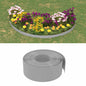 Bordura de jardín polietileno gris 10 m 10 cm