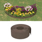 Bordura de jardín polietileno gris 10 m 10 cm