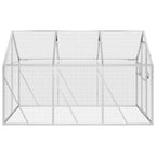 Pajarera de aluminio color plateado 1,79x3x1,85 m