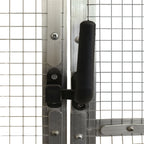 Pajarera de aluminio color plateado 1,79x3x1,85 m