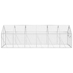 Pajarera de aluminio color plateado 1,79x6x1,85 m