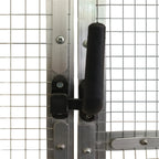 Pajarera de aluminio color plateado 1,79x6x1,85 m