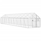 Pajarera de aluminio color plateado 1,79x10x1,85 m