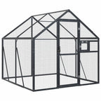 Pajarera de aluminio gris antracita 1,79x2x1,85 m