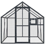 Pajarera de aluminio gris antracita 1,79x2x1,85 m