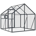 Pajarera de aluminio gris antracita 1,79x2x1,85 m