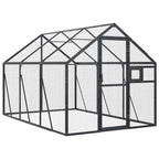 Pajarera de aluminio gris antracita 1,79x3x1,85 m