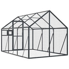 Pajarera de aluminio gris antracita 1,79x3x1,85 m