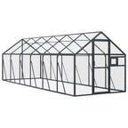Pajarera de aluminio gris antracita 1,79x6x1,85 m