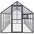 Pajarera de aluminio gris antracita 1,79x6x1,85 m
