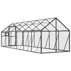 Pajarera de aluminio gris antracita 1,79x6x1,85 m
