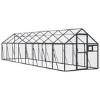 Pajarera de aluminio gris antracita 1,79x8x1,85 m