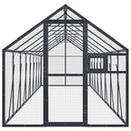Pajarera de aluminio gris antracita 1,79x8x1,85 m