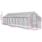 Pajarera de aluminio gris antracita 1,79x8x1,85 m