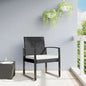 Sillas de comedor de jardín 2 uds PP aspecto ratán gris oscuro