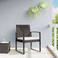Sillas de comedor de jardín 2 uds PP aspecto ratán gris oscuro