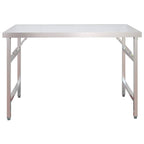 Mesa de trabajo para cocina con estante acero inox 120x60x115cm