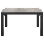 Mesa de centro de jardín DPC y acero gris 55x55x31 cm