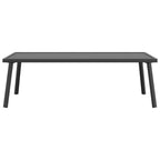 Mesa de centro para jardín acero gris antracita 110x55x35 cm