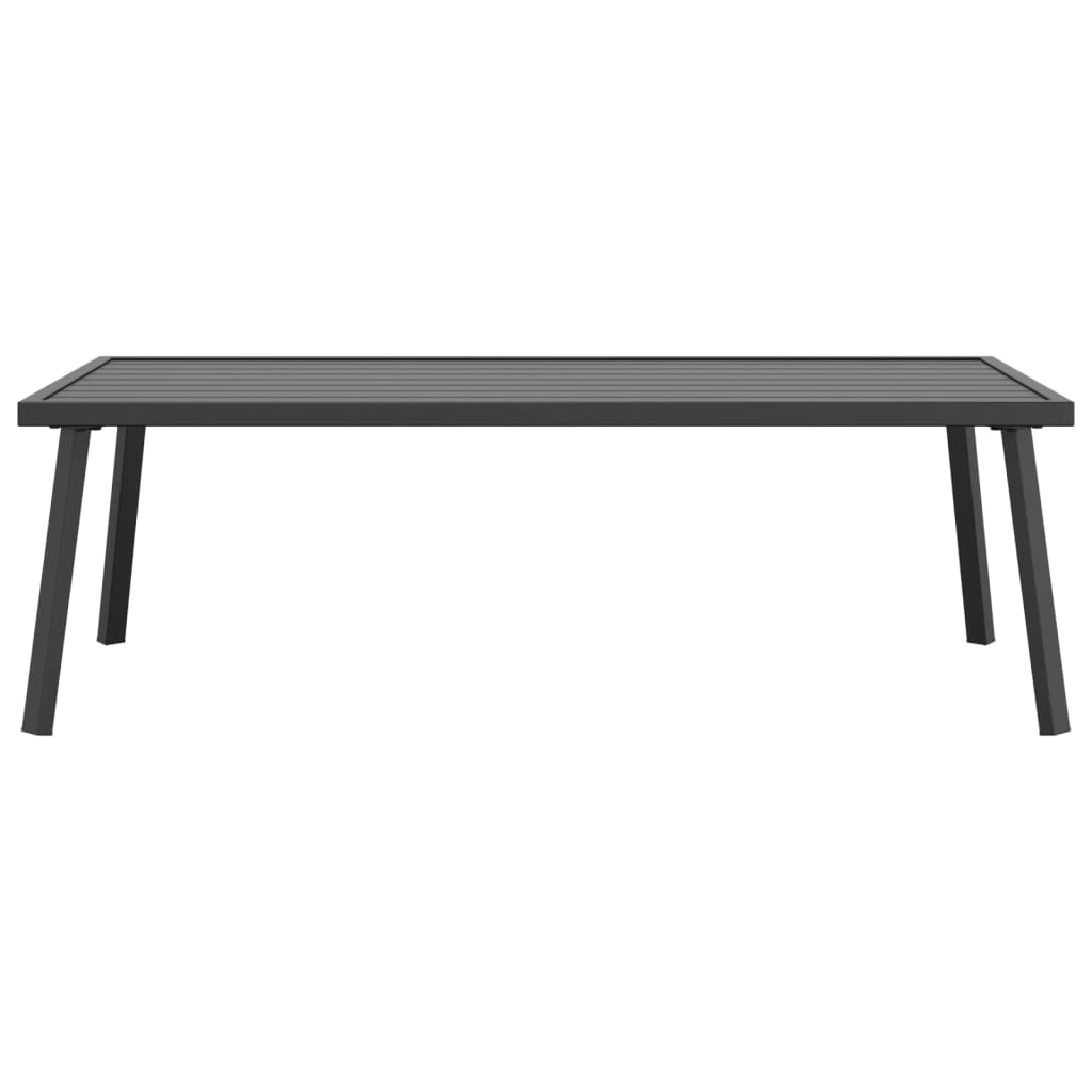 Mesa de centro para jardín acero gris antracita 110x55x35 cm