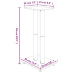 Soportes altavoces 2 ud vidrio templado negro y plata 3 pilares