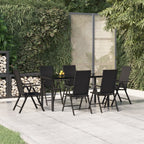 Juego de comedor de jardín 7 piezas marrón