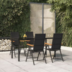 3067729 5 Piece Garden Dining Set Black (147875+2x46548)