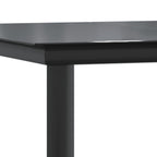 Juego de comedor jardín 5 pzas acero y cuerda de algodón negro