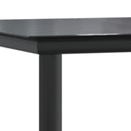 Juego de comedor de jardín 7 piezas con cojines gris y negro