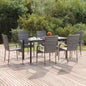 Conjunto de sala de jantar de jardim 3 peças com almofadas preto