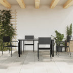 Juego comedor de jardín 3 piezas ratán sintético gris