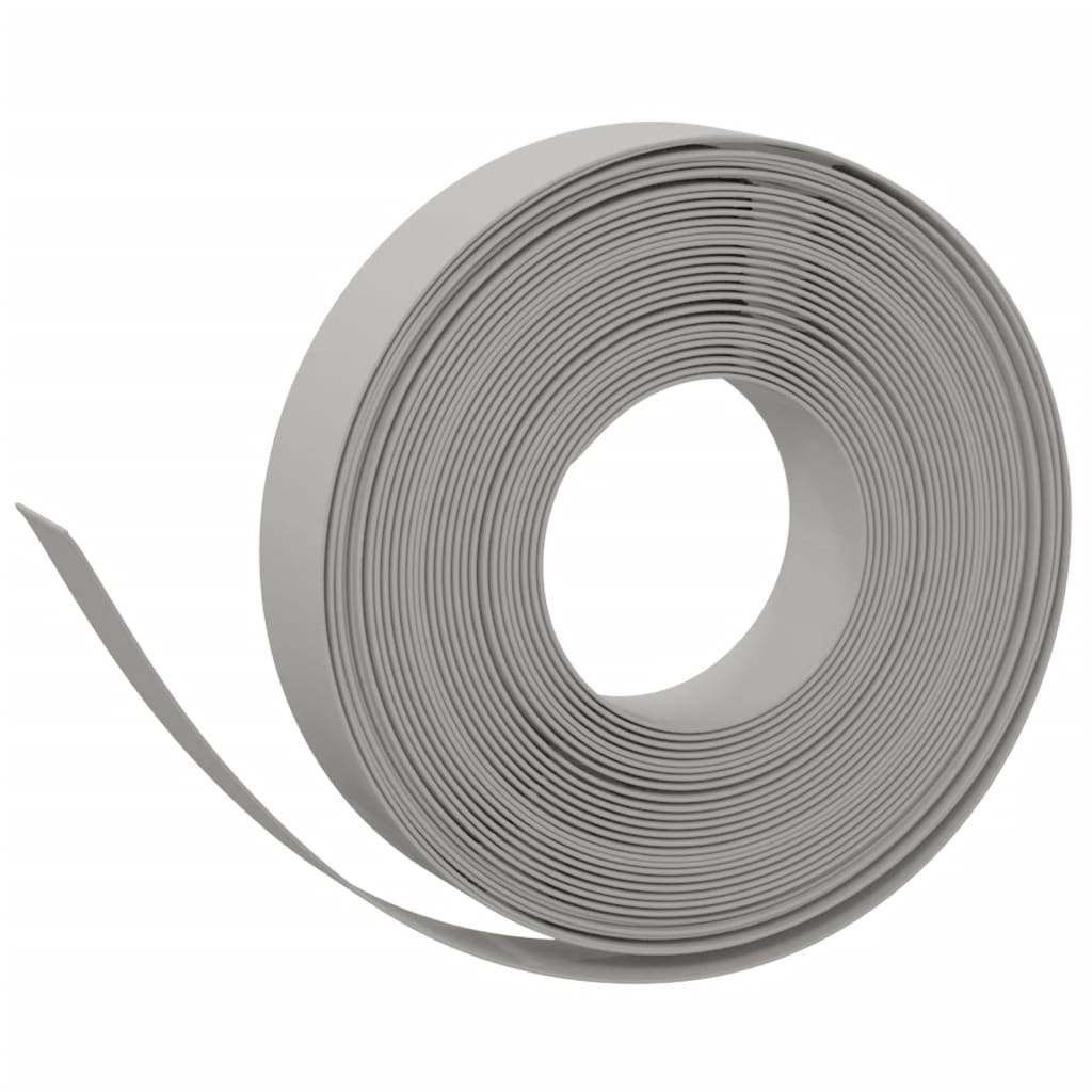 Gray polyethylene garden edging 10 m 10 cm