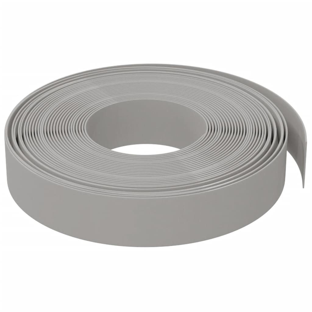 Gray polyethylene garden edging 10 m 10 cm