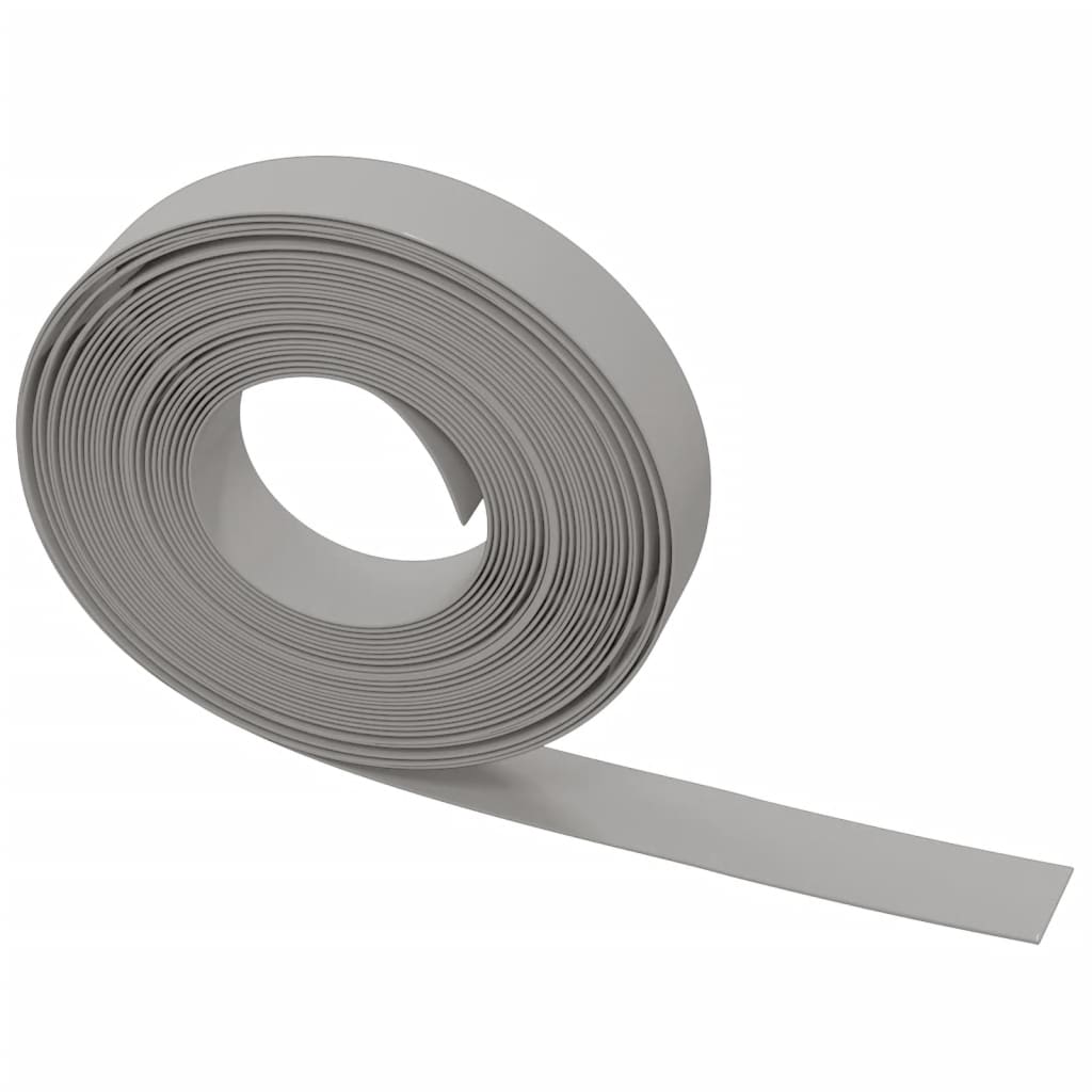 Gray polyethylene garden edging 10 m 10 cm