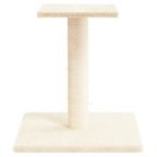 Poste rascador para gatos con plataforma color crema 38 cm