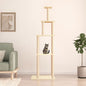 Arranhador para gatos com postes de sisal cor creme 183 cm