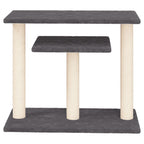 Postes rascadores para gatos con plataformas gris oscuro 62,5cm