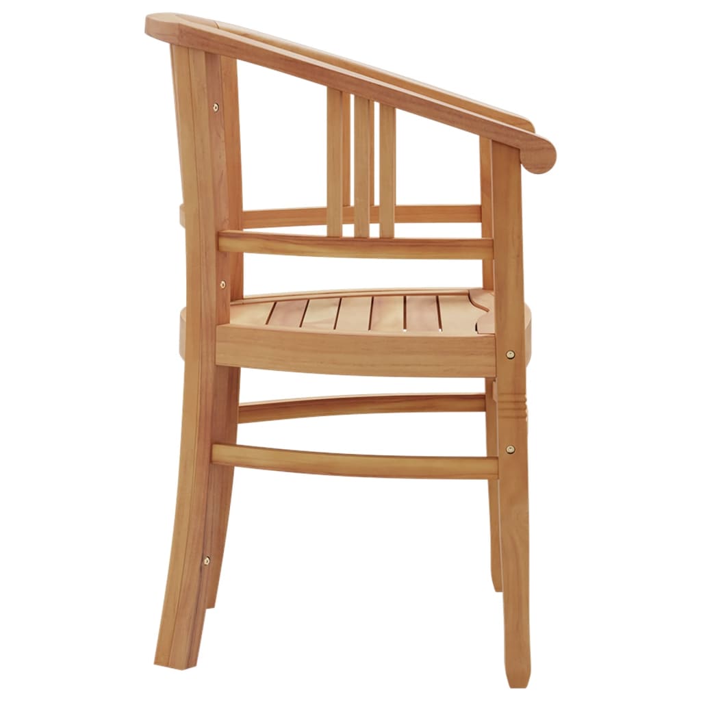 Juego de comedor para jardín 3 pzas madera maciza de teca
