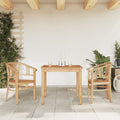 Juego de comedor para jardín 3 pzas madera maciza de teca