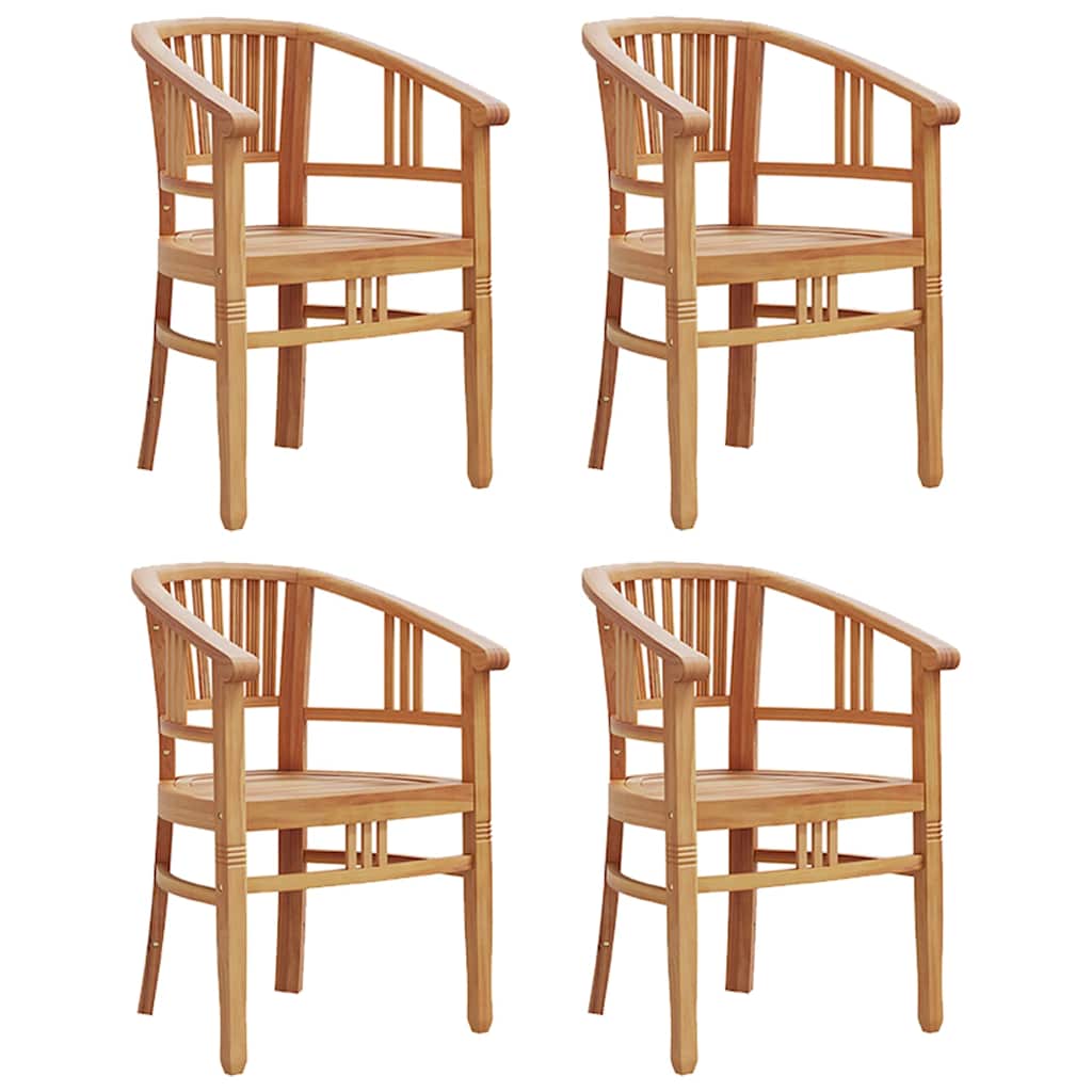 Juego de comedor para jardín 5 piezas madera maciza de teca