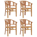 Juego de comedor para jardín 5 piezas madera maciza de teca