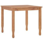 Juego de comedor para jardín 5 piezas madera maciza de teca