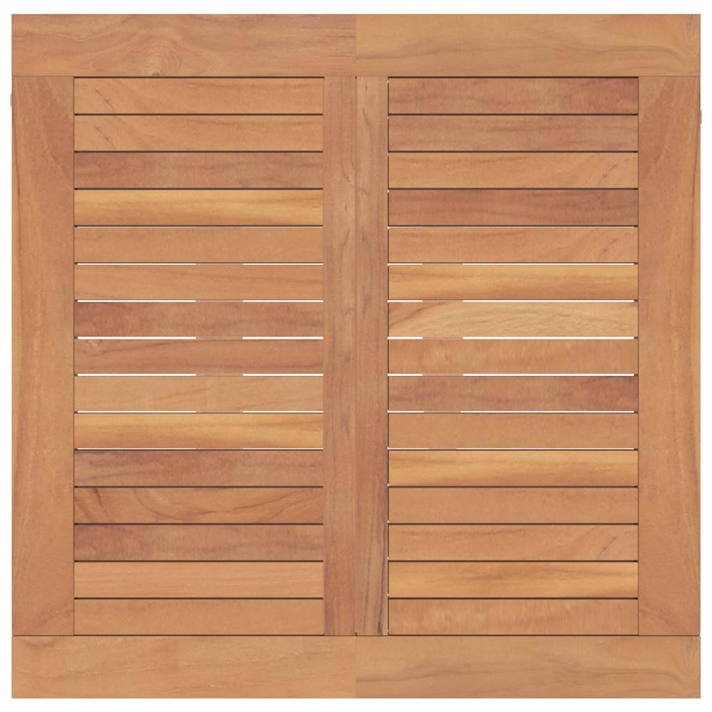 Juego de comedor para jardín 5 piezas madera maciza de teca