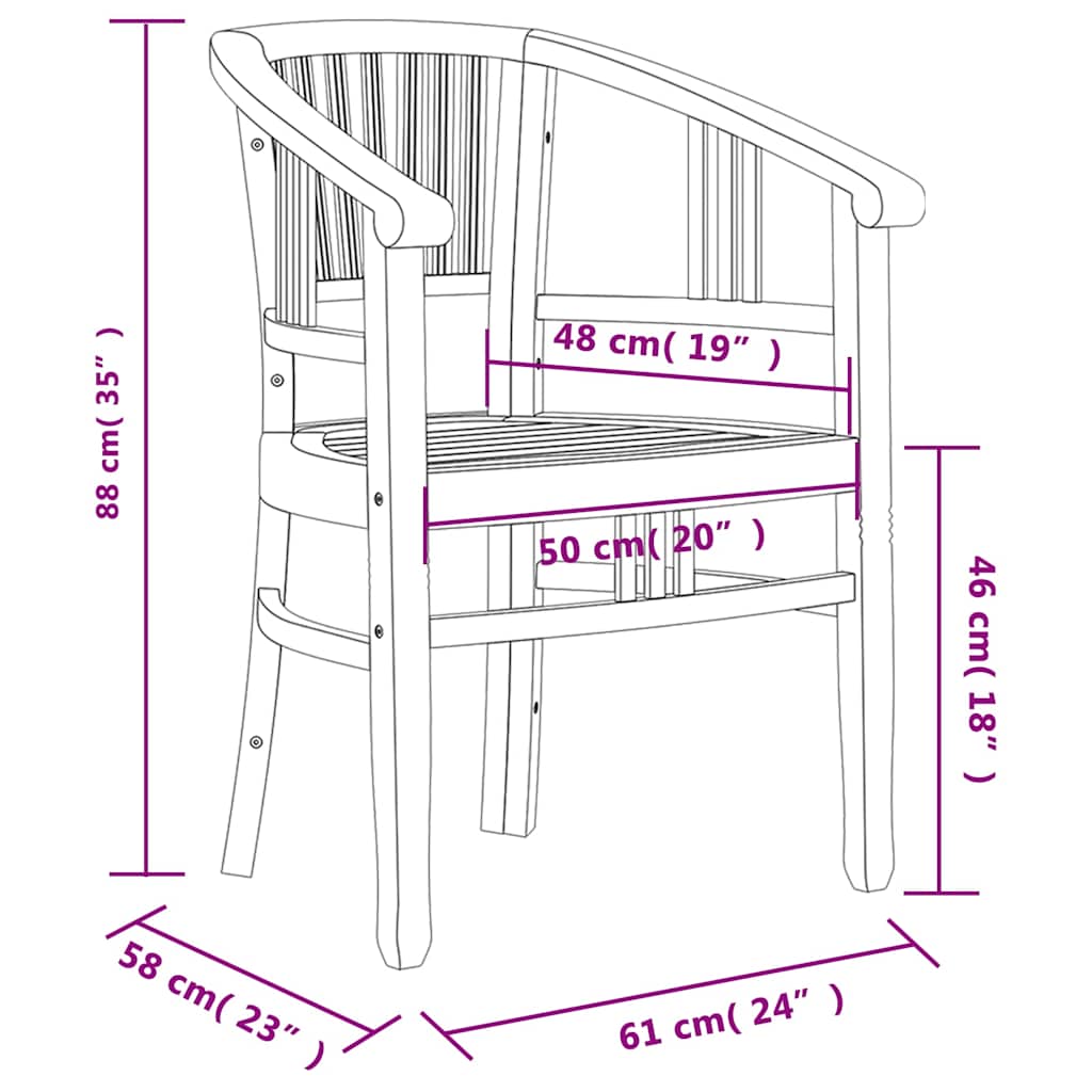 Juego de comedor para jardín 5 piezas madera maciza de teca