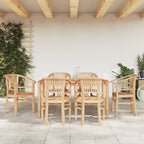 Juego de comedor de jardín 4 piezas madera maciza de teca